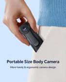 Boblov W1 128GB HD 1080P Vücuda Takılan Giyilebilir Kamera, 2 Klipsli - 2