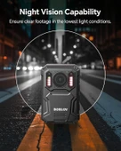 Boblov KJ23Pro 2K Vücut Kamerası, Gece Görüşlü 256GB, 15 Saat Kesintisiz Kayıt - 4
