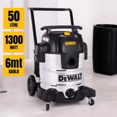 Dewalt DXV50S 1300W 50Lt Paslanmaz Islak ve Kuru Elektrikli Süpürge - 7