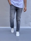 Yıkamalı Gri Regular  Fit Jean - 1