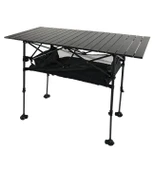 Caravan Class Katlanabilir Teleskopik Ayaklı Alüminyum Kamp Masası (95x55x68-96cm)-Siyah - 1