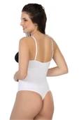 Beyaz Mı 2076 Göğüsü Açık String Body Korse thumbnail 2