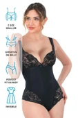 Siyah Mı 2947 Dantelli Agraflı Body Korse thumbnail 4