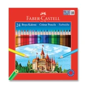Faber Castell Karton Kutu Tam Boy Kuru Boya Kalemi 24 Renk - 1