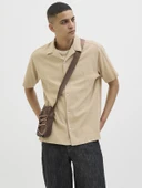 JACK JONES Erkek Kısa Kollu Pamuklu Gömlek 12255781 - 1