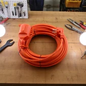 Uzatma Kablosu 20 METRE 3x2.5 mm Tekli Grup Fiş Priz Kapaklı Monofaze Ev Tipi Topraklı Kablolu - 5