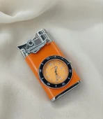 Saatli Çakmak Timsah Ayarlanabilir Ejderha Gazlı Doldurulabilir Çakmak Saat - 1