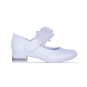 Ayakcenter 26-Herbebe Fırfırlı Beyaz 3Cm Kız Çocuk Topuklu Ayakkabı thumbnail 1