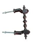 Demir Döküm Ferforje Gold L Kapı Kolu aynalı 19 cm 1099-CN - 2