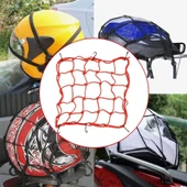 Motosiklet Kask Filesi – 6 Kanca | Kırmızı | 1 Metre Esneyebilir - 4