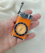 Saatli Çakmak Timsah Ayarlanabilir Ejderha Gazlı Doldurulabilir Çakmak Saat - 2