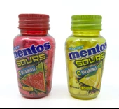Mentos Sours Şekersiz Tatlandırıcılı C Vitaminli Limon ve Çilek Aromalı Tablet Şekerleme 49gr X 2 Adet - 1