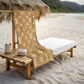 Dekoratif Modern Desenli Plaj Deniz Havlusu Peştamal 80x160 CM LUX89 RENKLİ 80 X 160 - 1