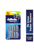 Gillette Sensor3+ Comfort 8'li Yedek Bıçak Başlığı - 1