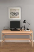 Woodesk  Bohem, Ahşap, Çalışma Masası Ve Köşe Kitaplık Takımı, Natural Renk - 3