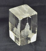 Dekoratif 3D Kristal Küp İstanbul Kız Kulesi (5cmx5cmx8cm) Kırık - 2