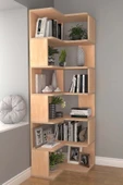 Woodesk  Bohem, Ahşap, Çalışma Masası Ve Köşe Kitaplık Takımı, Natural Renk - 2