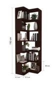 Woodesk  Bohem, Ahşap, Çalışma Masası Ve Köşe Kitaplık Takımı, Ceviz Renk - 6