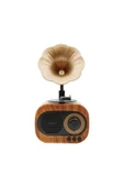 CNK B5 Nostaljik Mini Gramafon Usb Aux Bluetooth Yüksek Ses Kalitesi B5teknonowww - 2