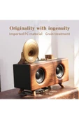 KeşifHOME RETRO Çift Hoparlörlü Gramafon Speaker Bluetooth Hoparlör Fm Radyo+Sd Kart+UsbA+Aux - 2