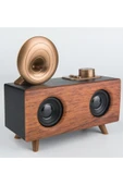 MobilHub Bluetooth Hoparlör VKB6 Gramafon Nostalji Radyo thumbnail 5
