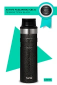 TanQ Ömür Boyu Garantili Active Plus Paslanmaz Çelik Termos Titan Black 0.60 Lt- (20 Oz) - 1