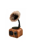 actıvator Ft-05 Retro Mini Ahşap Gramafon Bluetooth Radio Hoparlör - 1