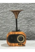 BİGGSM Nostalji Bluetooth Hoparlör Dahili Radyo Hafıza Kart Aux Gramafon Ekstra Bass Yüksek Ses - 2