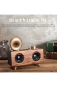 Torima B6 Nostaljik Gramafon 3d Sound Ahşap Bluetooth Hoparlör - 4