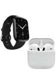 xmldünyası Pro 5 Beyaz Bluetooth Kulaklık Smartwatch Siyah Akıllı Saat - 2