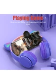 Choice P47M Wireless Headphone Flash Light Cute Cat Ears Fone with Mic Control LED Stereo Music Helmet P... thumbnail 5