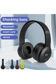 Fomscvka Stereo P47 Kablosuz Kulaklık Bluetooth 5.0 Kulaklık Katlanabilir Bas Kask Desteği SD Kart İçin... thumbnail 2