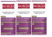 Bioblas Saç Dökülmesine Karşı Şampuan Kollajen + Keratin 360 ml 3'lü avantajlı set - 1