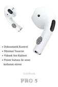 cep312 Tws Pro 5 Ios Android Uyumlu Bluetooth Kulaklık Bulutut Dokunmatik Mikrofonlu Konuşmak Için - 2
