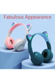 Choice P47M Wireless Headphone Flash Light Cute Cat Ears Fone with Mic Control LED Stereo Music Helmet P... thumbnail 2