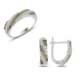Gümüş Zirkon Taşlı Set - 1