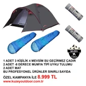 Evolite Kamp Seti ( Çadır, Uyku Tulumu ve Mat) - 1