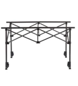 Falcon Katlanabilir Teleskopik Ayaklı Alüminyum Kamp Masası-(95x55x56-96cm) Ahşap Desen - 7