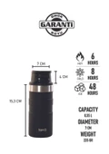 TanQ Ömür Boyu Garantili Active Paslanmaz Çelik Termos Midnight Black 0.35 Lt- (12 Oz) - 2
