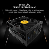 James Donkey JDP650 APFC 12CM 650W Bronze 80+ Power Supply - 2