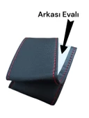 Direksiyon Kılıfı Deri Dikme Evalı Model Siyah Kırmızı 38-40 cm - 2
