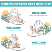 Işıklı Sesli Müzikli Oyuncaklı Piyanolu Oyun Halısı Bebek Aktivite Jimnastik Merkezi - 4