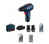 Bosch GSR 12V-30 Akülü Delme Vidalama 12V 2 Ah + 39 Parça Aksesuar Setli - 1