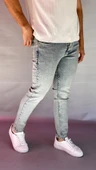 Yeşil-Mavi Yıkamalı Slim Fit Jean - 1