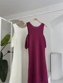 Omuz Detaylı Etek Ücü Püsküllü Lucky Life Kadın Triko Elbise thumbnail 9