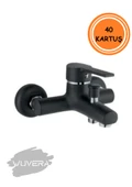 Wuvera Siyah Delta Serisi Banyo Bataryası – Mat Siyah, Dayanıklı, Duvar Montajlı Banyo Bataryası - 3