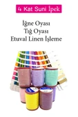Oyalı 4 Kat Suni İpek İplik İğne Oyası Boncuk İpi Tığ Oyası No:551 - 2