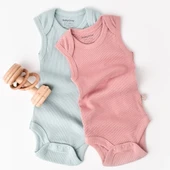 2'li Askılı Body Zıbın 11108 Mint Yeşili - Gül - 1