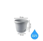 Omnipazar KRS-342 Dekoratif İnci Bitki Çiçek Saksı Takımı 2.2 Litre No 2 - 11