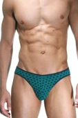 Erkek Desenli Yeşil Tanga String 6620 - 1